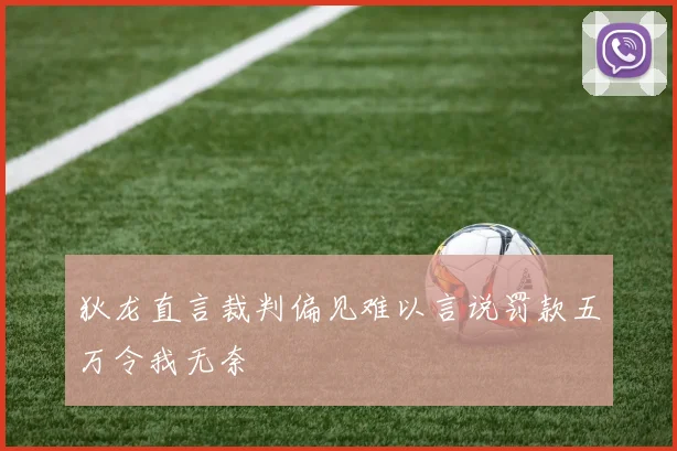 狄龙直言裁判偏见难以言说罚款五万令我无奈